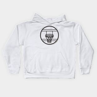 Basktball Hoop Kids Hoodie